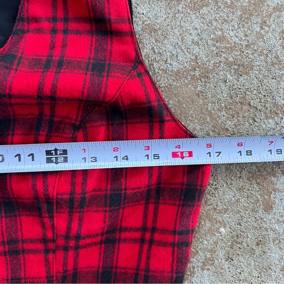 Vtg Guess Georges Marciano Vest Women’s Sz S Red Plaid Button Front 90s Grunge - Picture 7 of 11